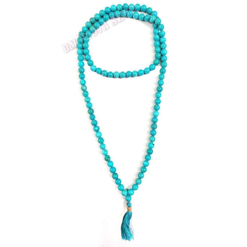 Healing Firoza Stone Mala 108+1 Beads - Protection & Positivity