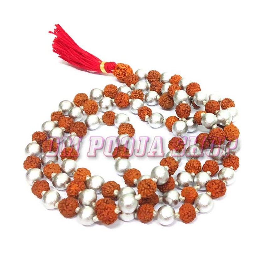 Shiddh Parad (Mercury) Rudraksha Mala 108 Beads