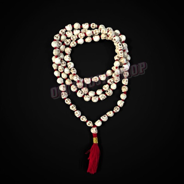Sacred Stone Skull Munda Mala (108 Beads)