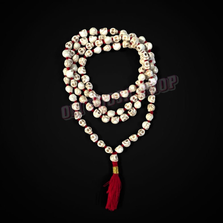 Sacred Stone Skull Munda Mala (108 Beads)