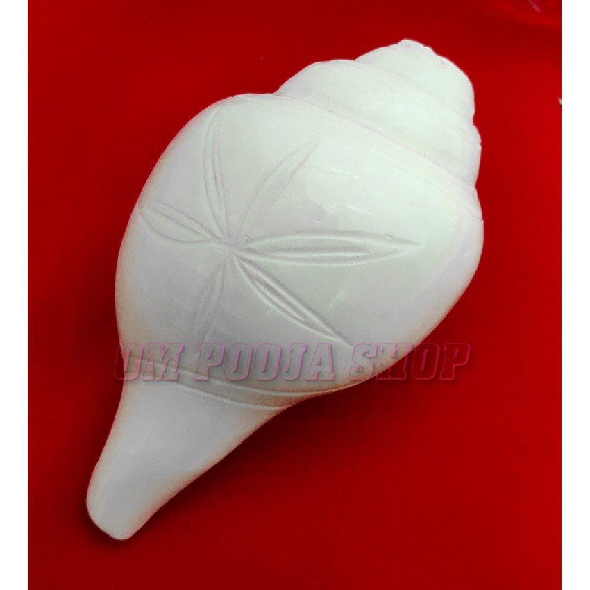 Flower Carving Natural Blowing Shankha