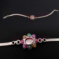 Indian Touch German Silver Rakhi