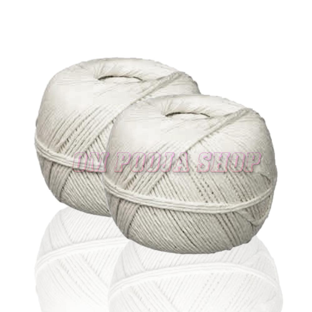 Buy White Cotton Pooja Thread, cotton Thread Online For Vat Savitri Pooja