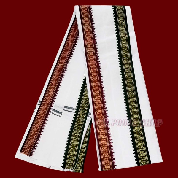 White Cotton Uparna Towel for Men - SIze: 70x170 cm