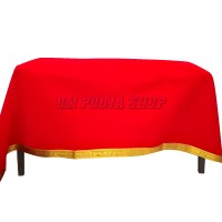 Velvet Table Cloth - Red Color