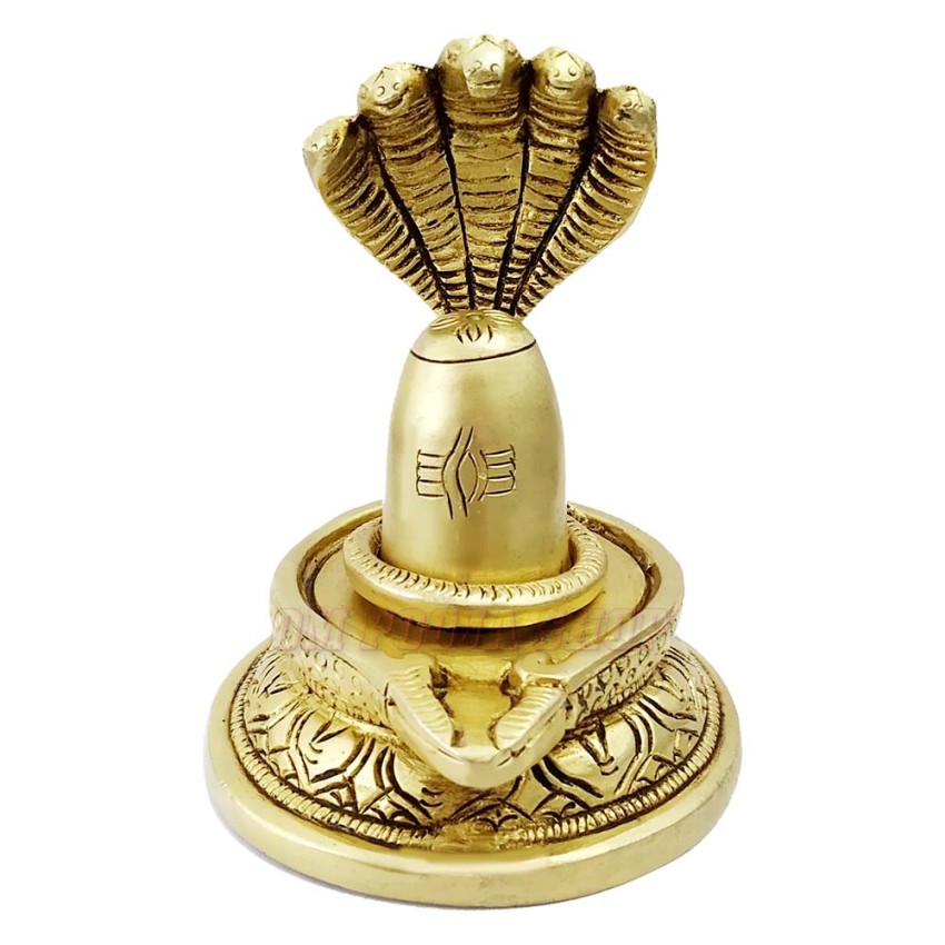 Maharudra Shiva Lingam with Nagraj in Brass