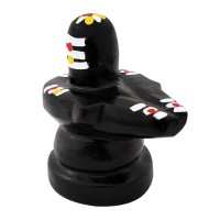 Handcrafted Shivligam in Black Color - Size 3 x 2.75 x 2 inches