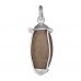 Om Design Narmada Shivling Silver Locket (Height 1.5 inches)