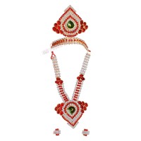 Devi Mata Stone Jewellery for Idol Decoration - Size: 1.75 Inches