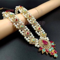 Divine Pearl & Stone Ganpati Haar