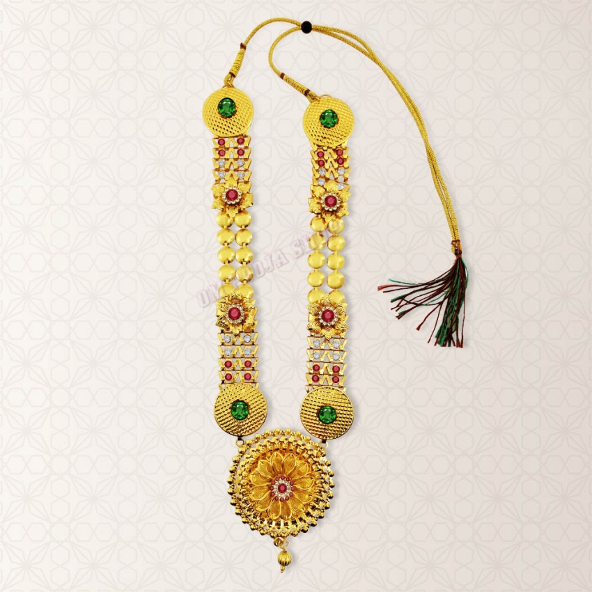 Golden Gauri Kanthi Haar Necklace For Murtis and Idols