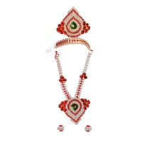 Mukut Mala Earring Jewellery for God and Goddess Idol - Size: 1.5 Inches