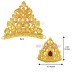 Divine Golden Mukut for God & Goddess Decoration Headgear Ornament