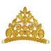 Divine Golden Mukut with Red Stone