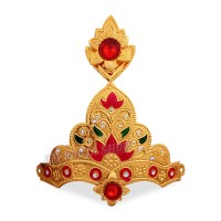 Gaj Laxmi Golden Crown - Size: 4.25 x 4 inches