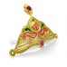 Golden Mukut with Om & Lotus Design for God Idol - Size 4.25 x 3 Inches