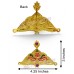 Golden Mukut with Om & Lotus Design for God Idol - Size 4.25 x 3 Inches