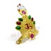 Golden Mukut with Om & Leaf Motif for God Idol - Size 2.25 x 2.8 inches Golden Mukut with Om & Leaf Motif for God Idol - Size 2.25 x 2.8 inches
