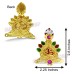 Golden Mukut with Om & Leaf Motif for God Idol - Size 2.25 x 2.8 inches Golden Mukut with Om & Leaf Motif for God Idol - Size 2.25 x 2.8 inches
