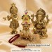 Golden Mukut with Om & Leaf Motif for God Idol - Size 2.25 x 2.8 inches Golden Mukut with Om & Leaf Motif for God Idol - Size 2.25 x 2.8 inches