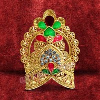 Multi Color Golden Crown for Statue - Size: 2x3.75 inches