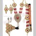 Complete Red & White Pearl Krishna Shringar Jewellery Set for Kids Boy Complete Red & White Pearl Krishna Shringar Jewellery Set for Kids Boy