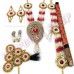 Complete Red & White Pearl Krishna Shringar Jewellery Set for Kids Boy Complete Red & White Pearl Krishna Shringar Jewellery Set for Kids Boy
