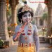 Complete Red & White Pearl Krishna Shringar Jewellery Set for Kids Boy Complete Red & White Pearl Krishna Shringar Jewellery Set for Kids Boy