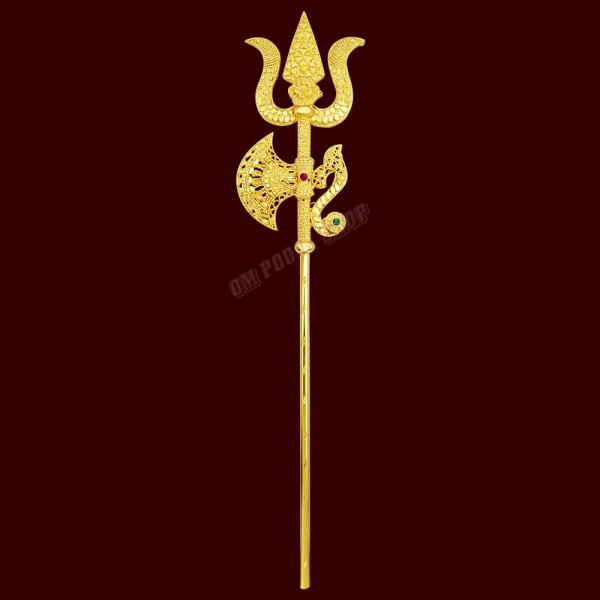 Golden Parshu for Ganesha Statue Decor - 10 Inches