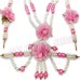 Handcrafted Pink Floral & Pearl Radha Ji Jewellery Set for Kids Handcrafted Pink Floral & Pearl Radha Ji Jewellery Set for Kids