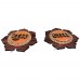 Holy Symbol Shubh Labh Sticker Set Made in Wood