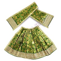 Flower Design Devi Idol Lehenga and Dupatta - 6 inches