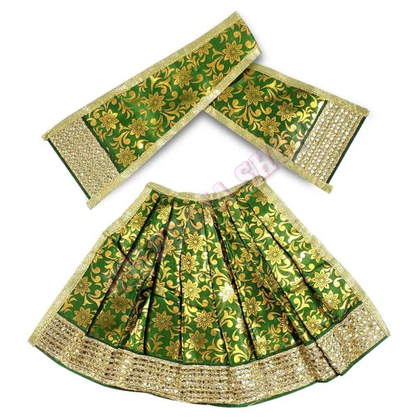 Flower Design Devi Idol Lehenga and Dupatta - 6 inches