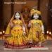Divine Radha Krishna Dress Set for Idol Shringar - Yellow Color