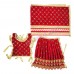 Velvet Lehenga Choli Duppatta Dress For Goddess Idol