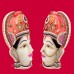 Maha Lakshmi Decorated Poojan Mukhota Mask Face - Size: 4.25x6.5 inches