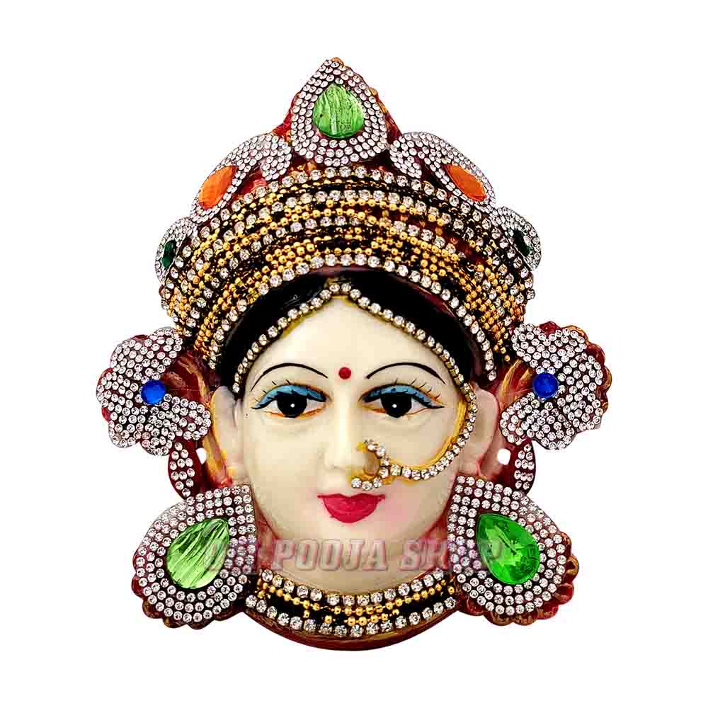Mahalaxmi Mata Face Decorated with Colorful Stone online