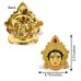 Mahalaxmi Mata Face Decorated with Colorful Stone - Size 5.25x5.8 inches