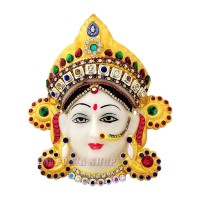 Shri Narayani Lakshmi Face (Mask, Mukhota) - Size 5.25x5.75 inches