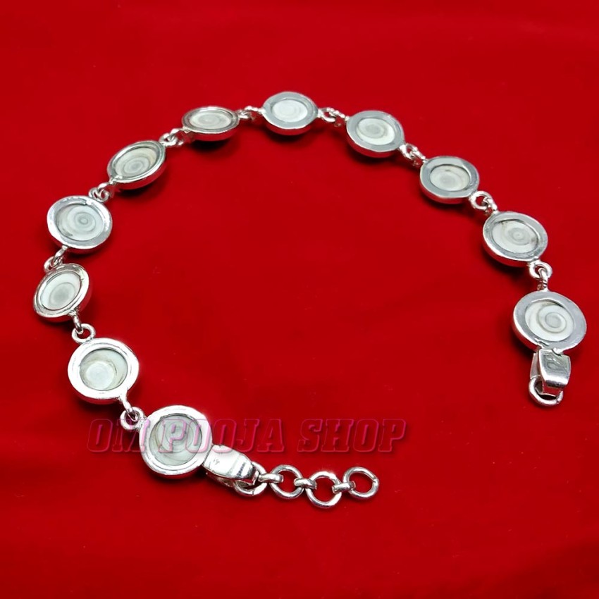 Gomati Chakra Bracelet in Pure Silver