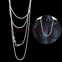 Snake Chain Necklace in Pure Sterling Silver - 22cm