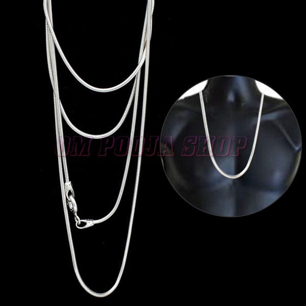 Snake Chain Necklace in Pure Sterling Silver - 22cm