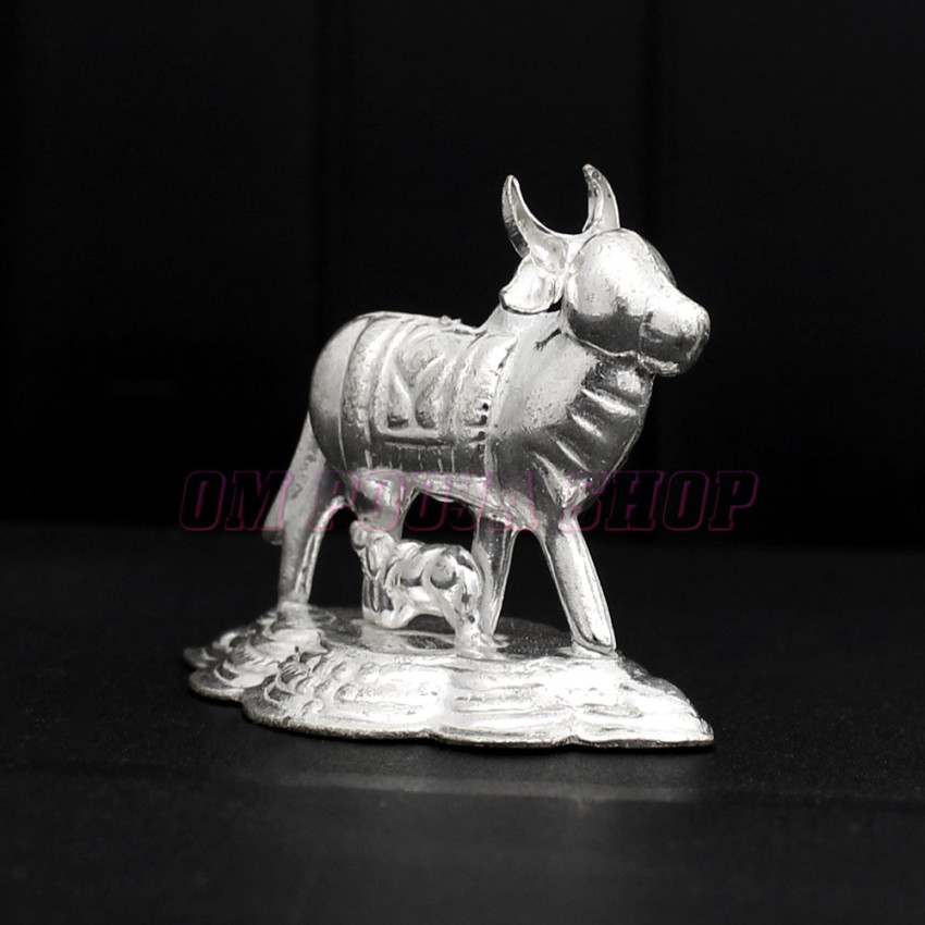 Cow and Calf in German Silver