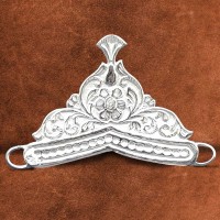 Divine Grace Mukut in Pure Silver (5.5 x 3 inches)