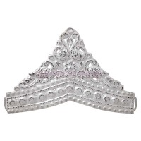 God Mukut Crown with Peacock Design in Pure Silver (SIze_7x4.75 Inches)