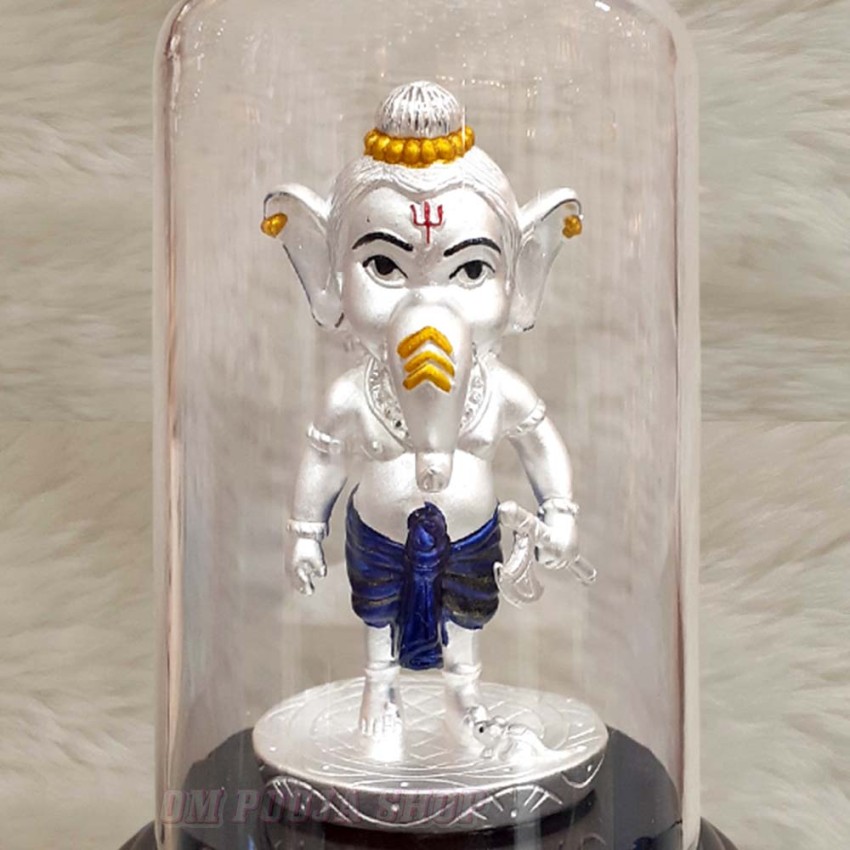 Bal Ganesha Idol in Pure Silver Divine Gift in Air Proof Acrylic Box