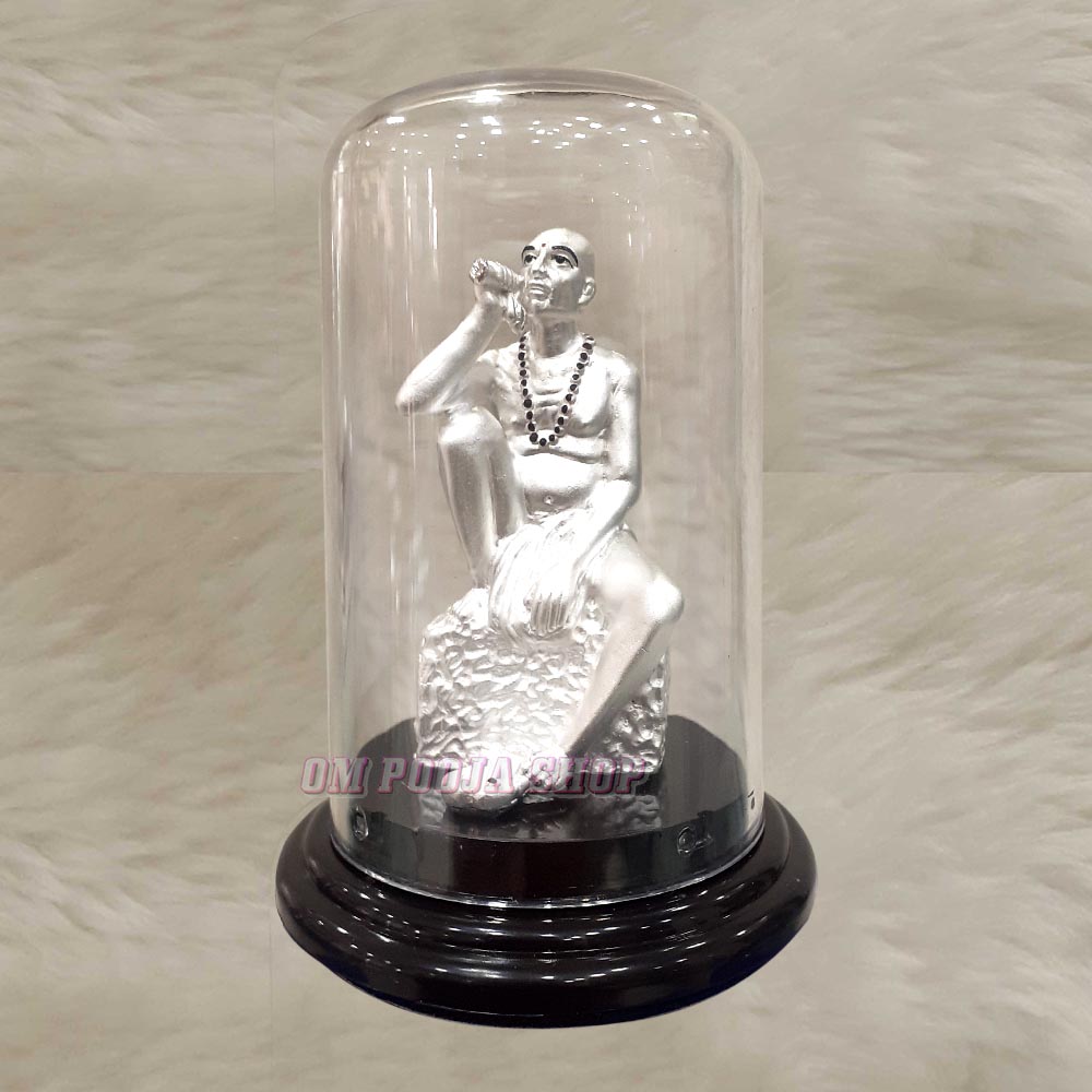 Gajanan Maharaj Pure Silver Idol Divine Gift in Air Proof Acrylic Box