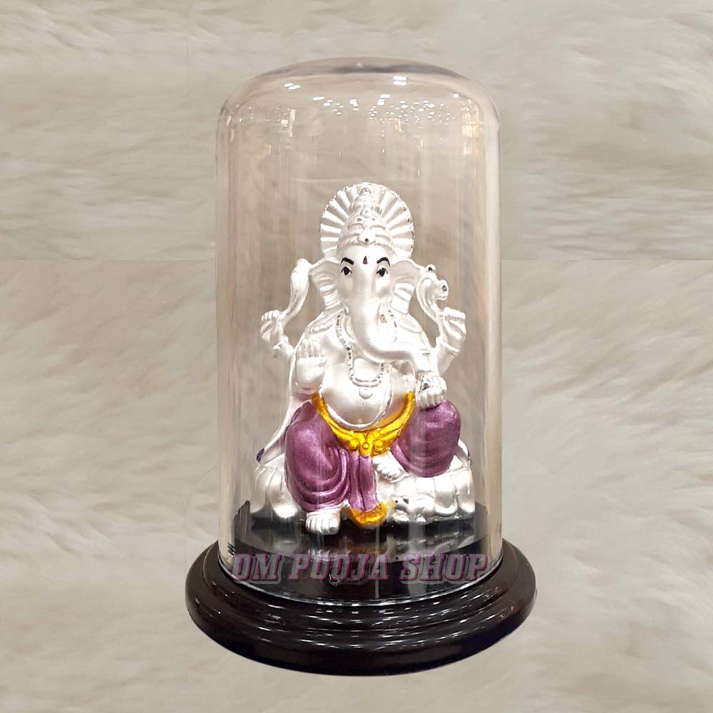 Ganesh ji Seated Pose Divine Gift in Air Proof Acrylic Box