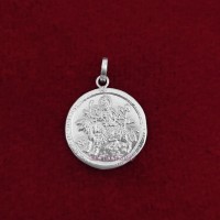 Maa Durga Silver & Gold Pendant