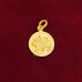 Ambe Mata Round Pendant in Pure Silver & Pure Gold - Size: 19x23 mm